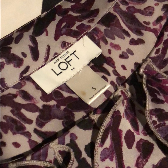 Loft Purple Ruffle Tank - Picture 2 of 2